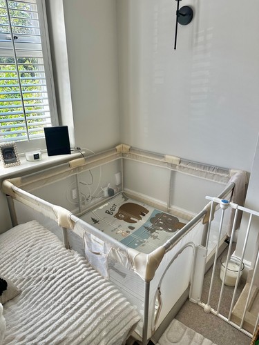 Playpen for babies with - , mat