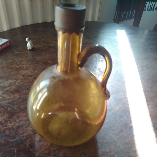 Antique glass bottle early - antique,