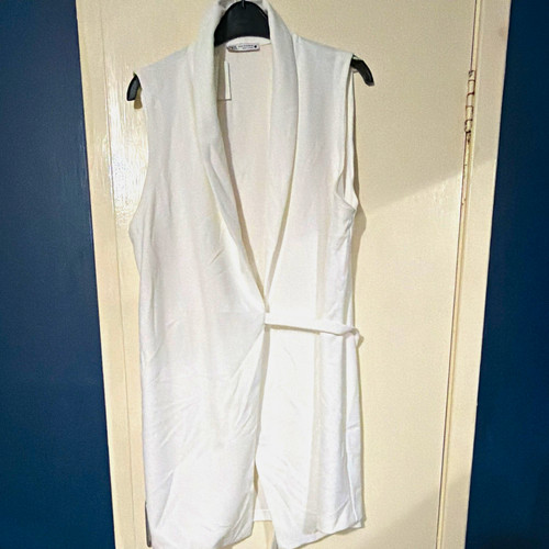 Zara women white belted - zara, women's