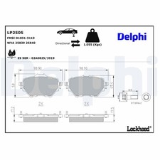 LP2505 BRAKE PAD SET, DISC