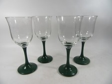 4  Wine  Glasses  Green Slim