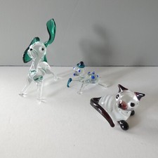 3 Vintage Murano Glass Animals
