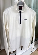 Musto white Polartec 1/4 zip, long sleeve, fleece; very good condition   Size L