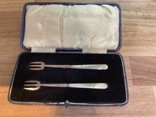Pair Of Chester Silver Pickle
