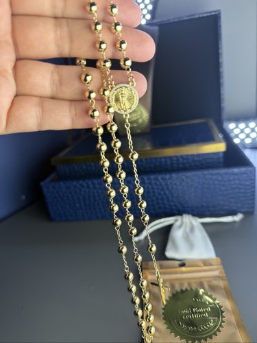 14ct gold plated rosary - plated,