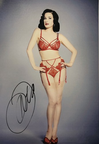 Signed dita von teese 12x8 - signed,