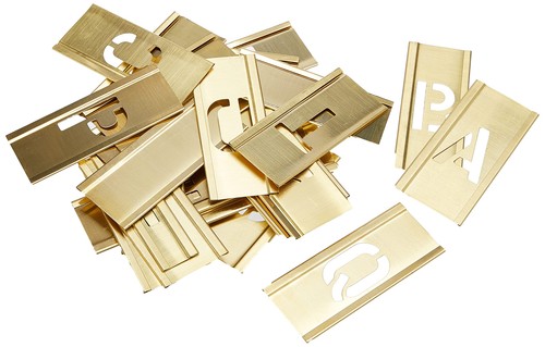 Stencils set brass - of, pp