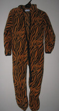 Primark Orange / Black Animal Print Hooded One Piece. Age 18 - 24 months.