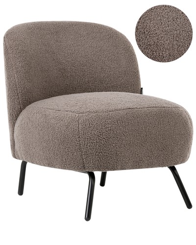 Armchair kumla boucle taupe - boucle,