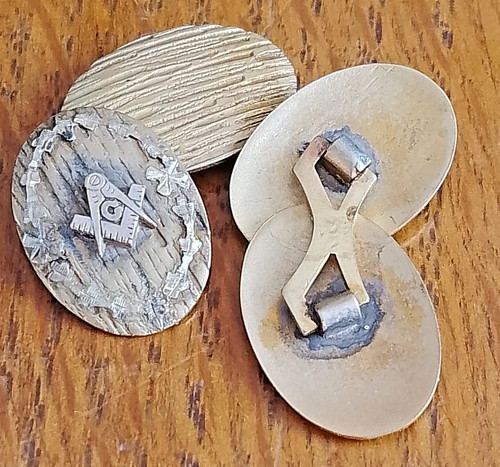 Masonic cufflinks pre worn - masonic,
