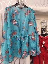 New Without Tag Long Sleeve Beach Cover  Up  / kimono  Size 18 By Primark