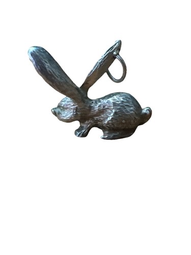 Vintage silver bunny rabbit - bunny,