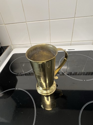 Vintage brass tankard - brass,
