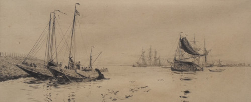 William lionel wyllie - wyllie, signed