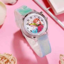 Frozen Elsa & Anna Light Up Pink Colour changing Girls Kids Children Wrist Watch