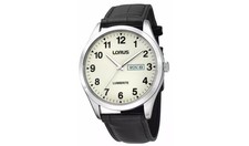 Lorus RJ647AX9 Lumibrite Dial Black Leather Strap Watch - NEW