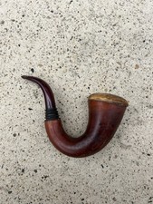ANTIQUE CALABASH SHERLOCK HOLMES SMOKING PIPE WITH CHERRY AMBER MOUTH PIECE