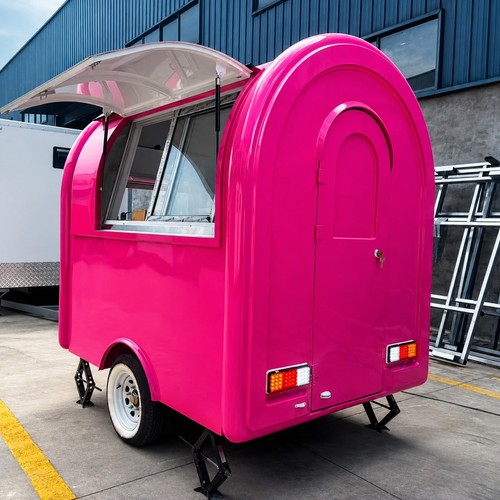 Pink mobile catering food - pink,