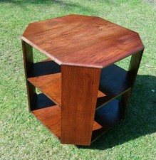 Art Deco Oak Two Tier Rotating