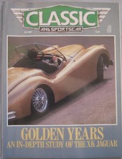 Classic & Sportscar 07/1987 featuring Ferrari, Jaguar, Jowett, Tatraplan, Lancia