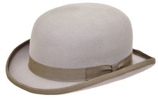 Quality 100% Wool Grey Bowler