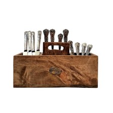 Mango Wood Cutlery Stand with