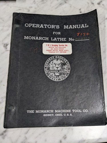 Monarch operator manual - operator,