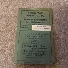 Fox’s Map & Street Reference Plan Of Ruislip, Eastcote & Northwood 1st Edition