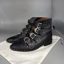 Givenchy Black Ankle Studded Boots Leather Women's 7