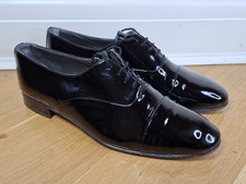 Russell & Bromley Mens Black Patent Leather Cordoba Dress Shoes (UK Size 10.5)