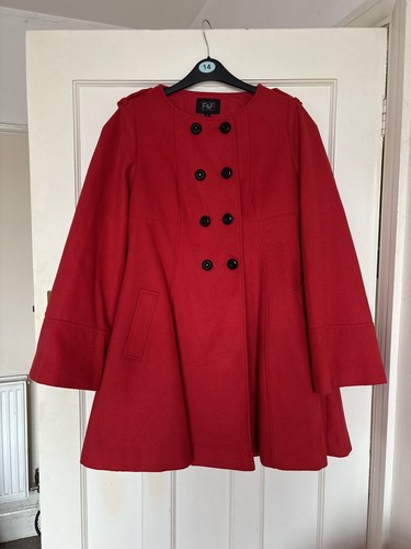 Red swing coat - swing, black