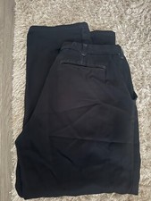 ⭐  EX POLICE SECURITY GUARD TROUSERS ELASTICATED WAIST 32W 27L HZ8 ⭐