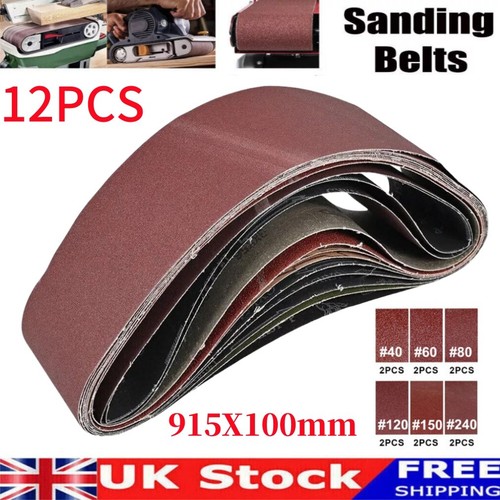 12pack sanding belts 915x100mm - 12pack,