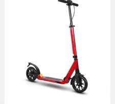 Mashed Up City 200mm Red Adjustable Folding Push Kick Scooter