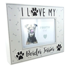 Border Terrier wood box style picture frame holder for 6x4" photo dog lover gift