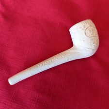 CHARMING VINTAGE IRISH CLAY SMOKING PIPE, SHAMMROCK DESIGN
