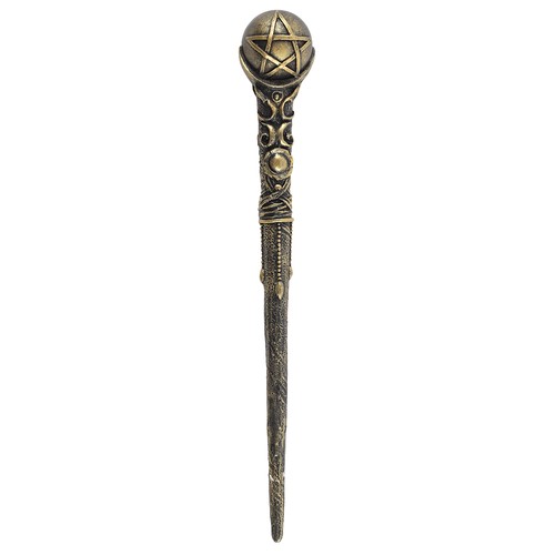 Bronze pentagram wand - pentagram, resin