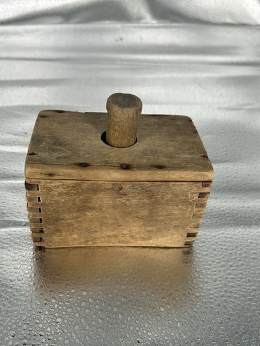 Antique wooden butter mold - butter,