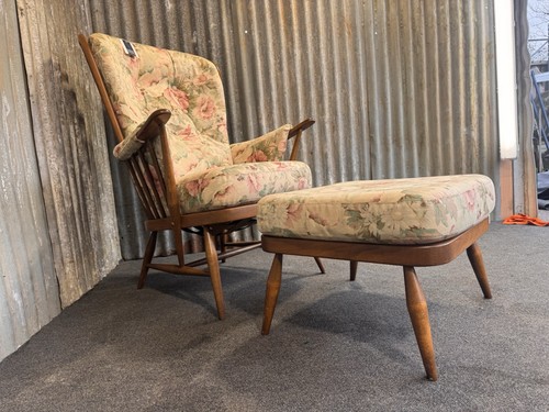 Ercol evergreen easy chair - evergreen, &