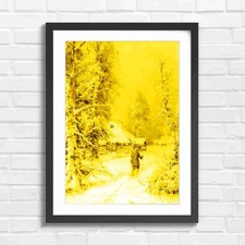 Snowy Countryside Log Cabin