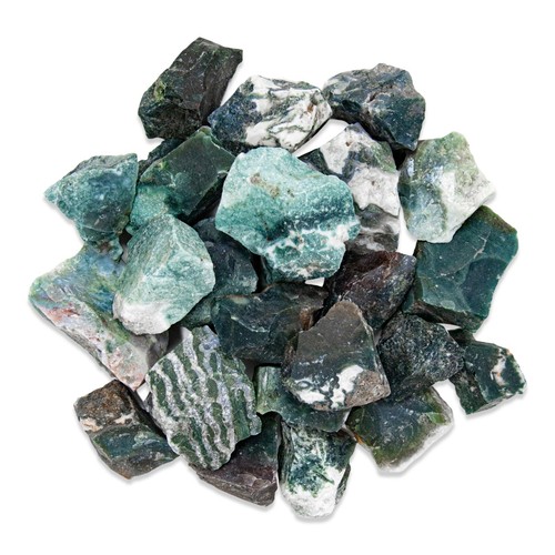 Raw moss agate - raw,