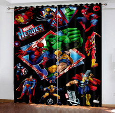 3D Marvel Hero  Kids Bedroom Curtains Ring140x160cm(High) *2pcs