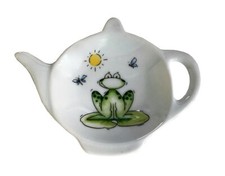 Porcelain frog tea bag - bn,
