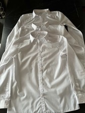 Boys Shirts M&S School Uniform Long Sleeve White Age: 14-15years Good Condition