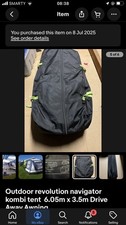 Outdoor revolution navigator kombi tent  6.05m x 3.5m Drive Away Awning 