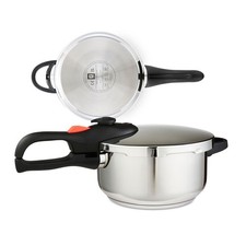 GEEPAS 4L Stainless Steel Pressure Cooker Induction Kitchen Catering Cookware