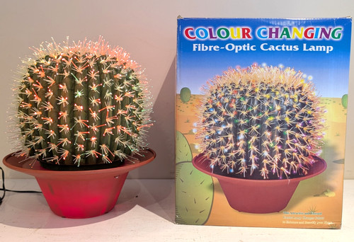 Fibre optic cactus lamp colour - fibre,