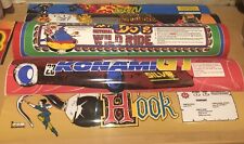 5 Pack Of Flexible Arcade Marquees. Hook, Mr Do’s Wild Ride, Konami GT
