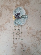 Blue Veined Orchid Handmade French Hair Comb Clip Pin