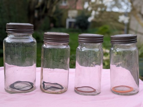 Four kilner jars with - jars, screw